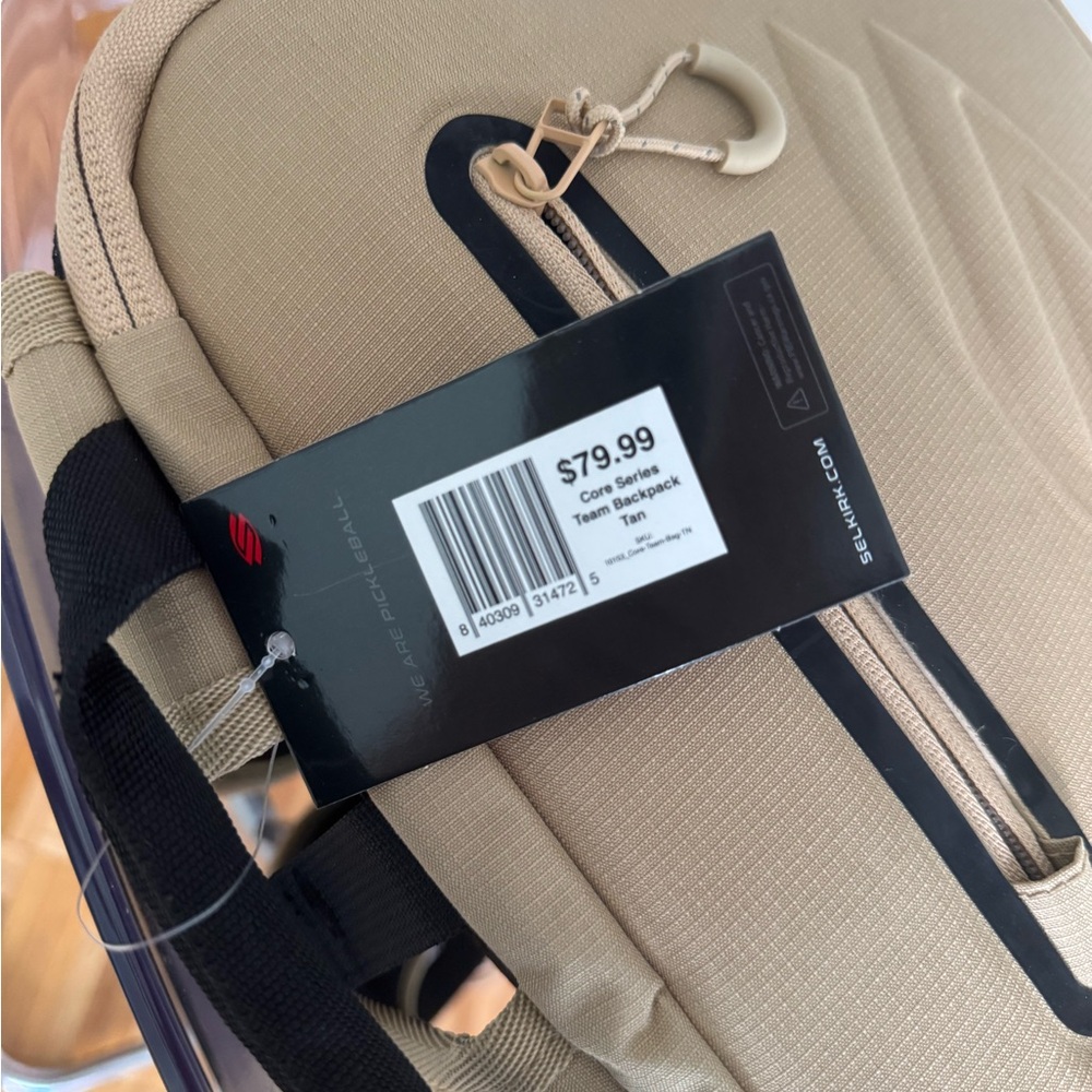 NWT Selkirk Core Series Pickleball Backpack in Tan - Picture 4 of 8